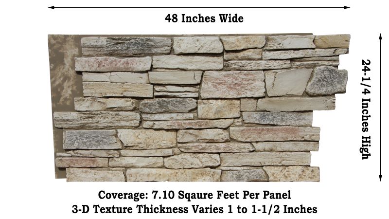 Harvest Ledge Faux Stone Sample | Faux Stone Panel Sample | Tritan BP