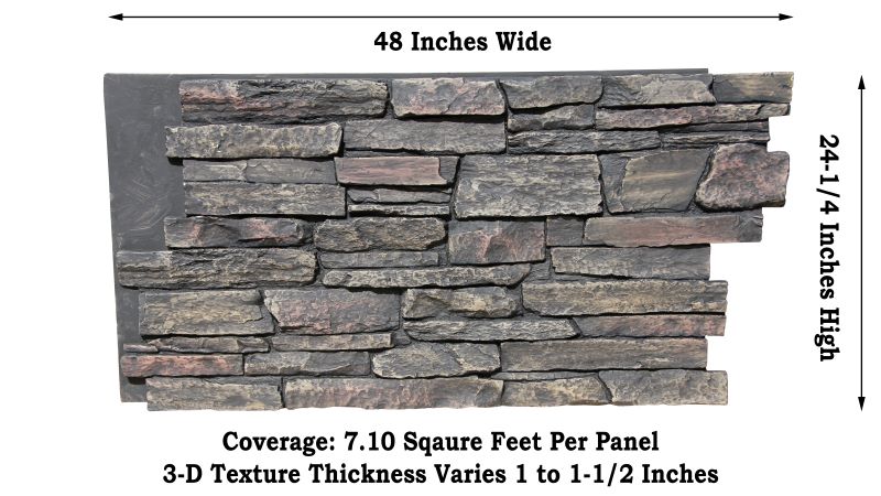 Harvest Ledge Faux Stone Sample | Faux Stone Panel Sample | Tritan BP