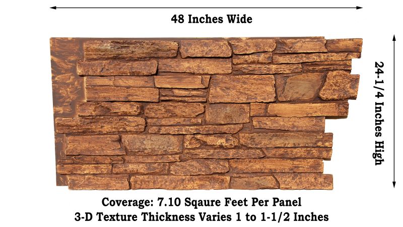 Harvest Ledge Faux Stone Sample | Faux Stone Panel Sample | Tritan BP