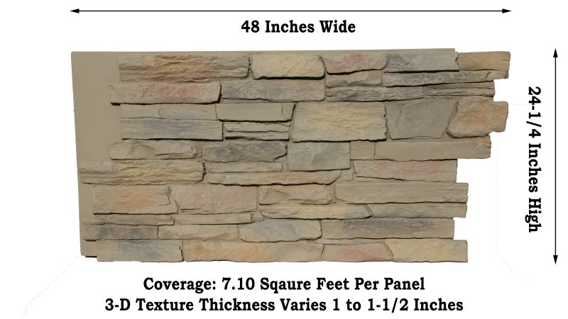 Harvest Ledge Faux Stone Sample | Faux Stone Panel Sample | Tritan BP