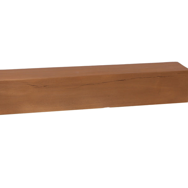 Faux Raised Grain Fireplace Mantel - Burnt Amber
