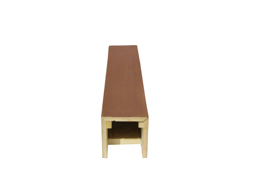 3 Sided Hand Hewn Faux Beams - Burnt Amber