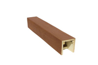 3 Sided Hand Hewn Faux Beams - Burnt Amber