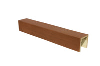 3 Sided Hand Hewn Faux Beams - Burnt Amber