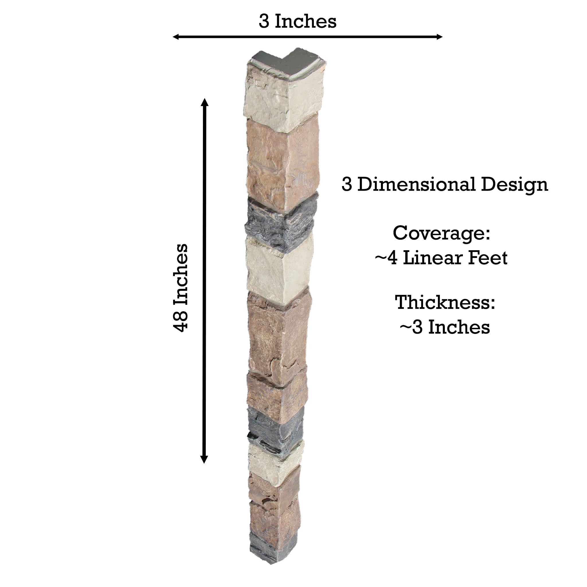 Universal Outside Corner | Faux Stone Corner Trim | Tritan BP
