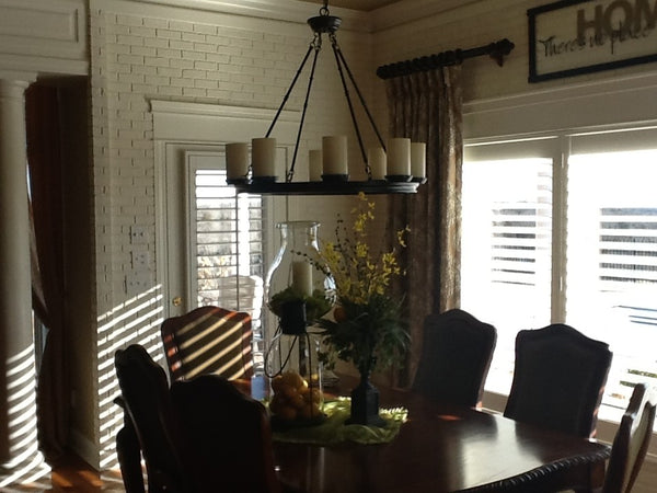 Aged Brick faux brick panel in Scotched Cream – accent wall installed by a DIY homeowner