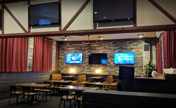 Canyon's Edge faux stone panel in Gray Fox – office wall and accent wall installed by a DIY homeowner