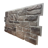 Side view of a Cotswold Stone Abbey Gray panel showing its depth of about 1 in