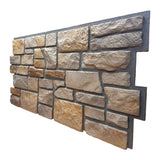 Side view of a Cotswold Stone Antique Honey panel showing its depth of about 1 in