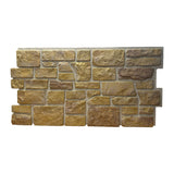 Cotswold Stone faux stone wall panel in Heritage Gold, rich golden aged stone, front view