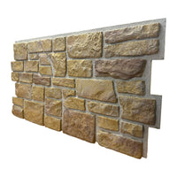 Side view of a Cotswold Stone Heritage Gold panel showing its depth of about 1 in
