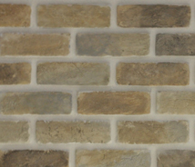 Cottage Lane faux brick color swatch: Sandy Cove