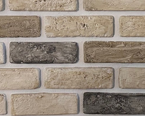 Cottage Lane faux brick color swatch: Shoreline Buff