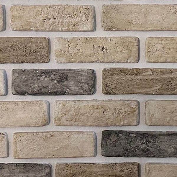Cottage Lane faux brick color swatch: Shoreline Buff