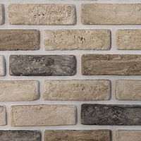 Cottage Lane faux brick color swatch: Shoreline Buff