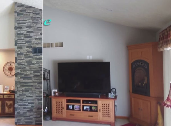 Video: Lightning Ridge faux stone panel in Gray Fox – accent wall